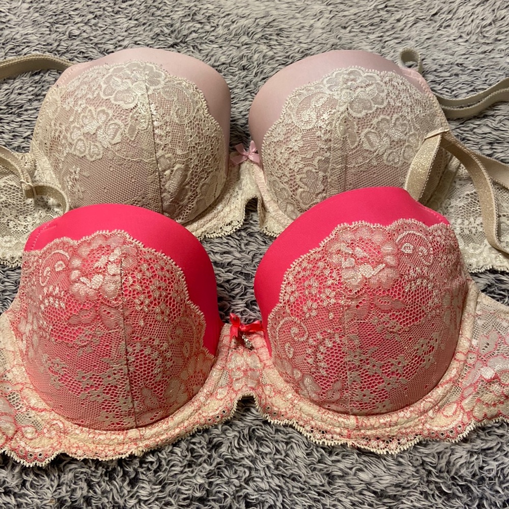Victoria’s Secret Set of 2 Dream Angels Lined Demi 34D Bras
